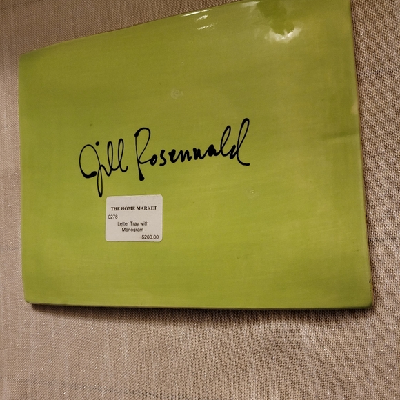 Jill Rosenwald Signed Ceramic Monogram K. G Tray - Picture 12 of 12